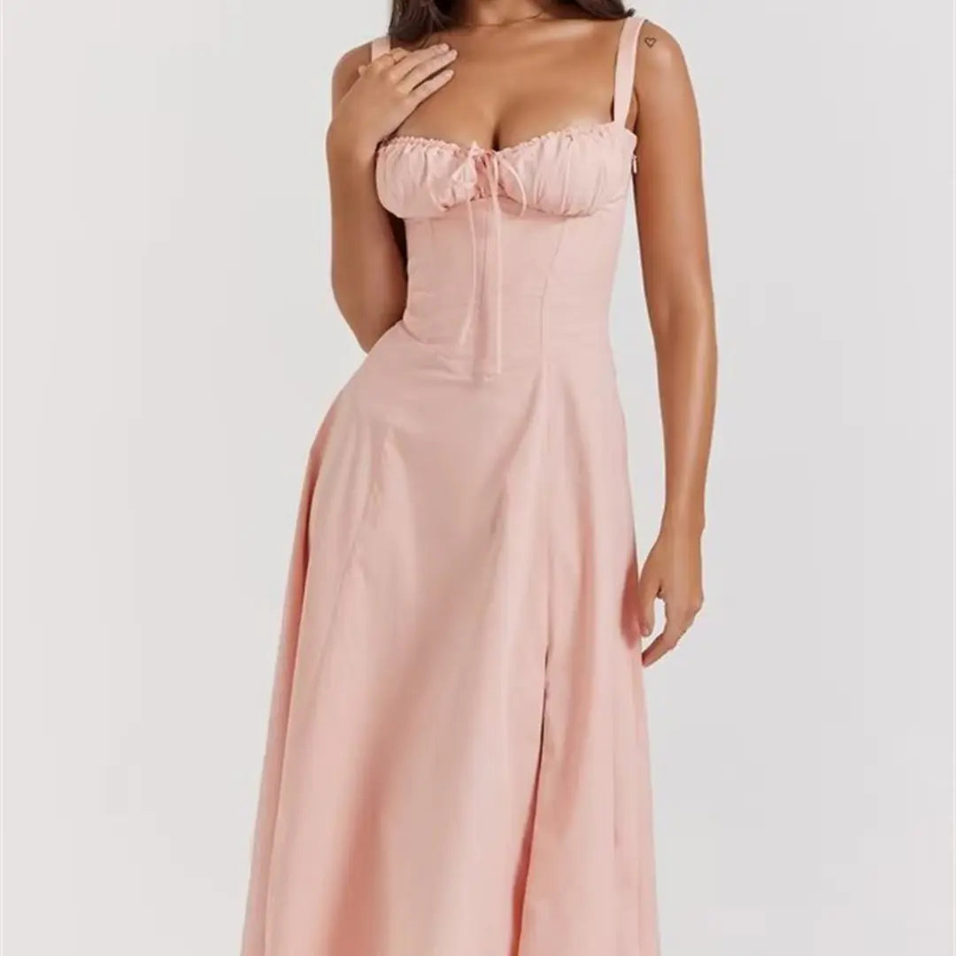 Elegant Women's Corset Lace Up Slim Fit Sling Dress